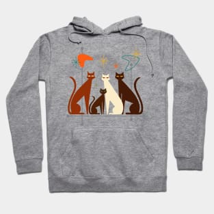 Retro Mid-Century Modern Look Cats 50s 60s Style Hoodie